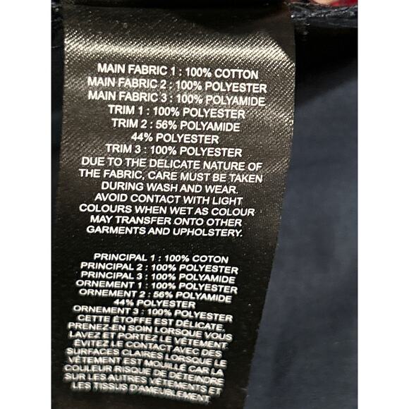 Self-Portrait Top Womens Size 6 Navy Blue Hudson Poplin Lace 100% Cotton NWT - Picture 10 of 10